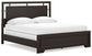 Covetown California King Panel Bed with Mirrored Dresser