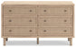 Cielden Full Upholstered Panel Bed with Dresser