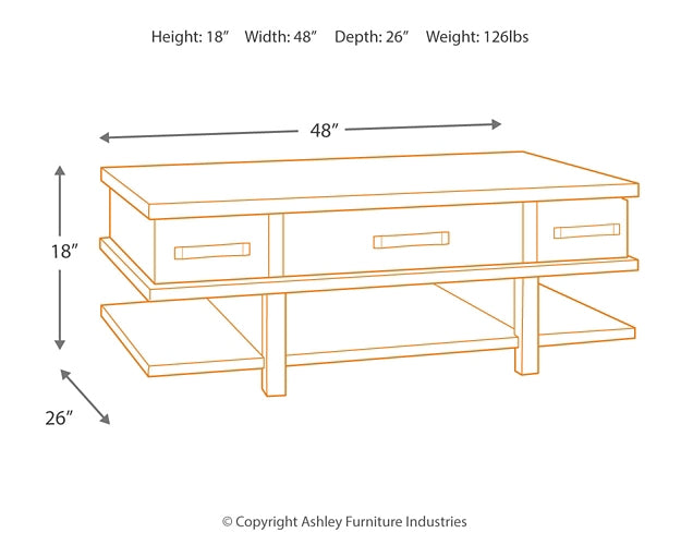 Stanah Lift Top Cocktail Table