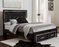 Kaydell Queen Panel Bed with Storage with Mirrored Dresser, Chest and 2 Nightstands