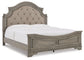 Lodenbay California King Panel Bed with Mirrored Dresser