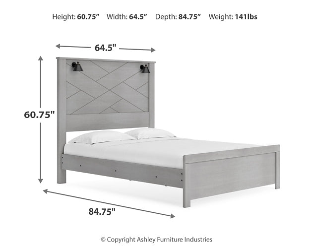 Cottonburg Queen Panel Bed with Mirrored Dresser