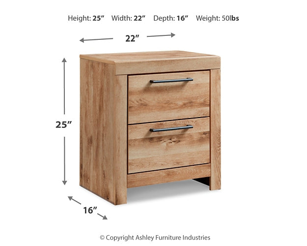 Hyanna King Panel Storage Bed with Mirrored Dresser and 2 Nightstands